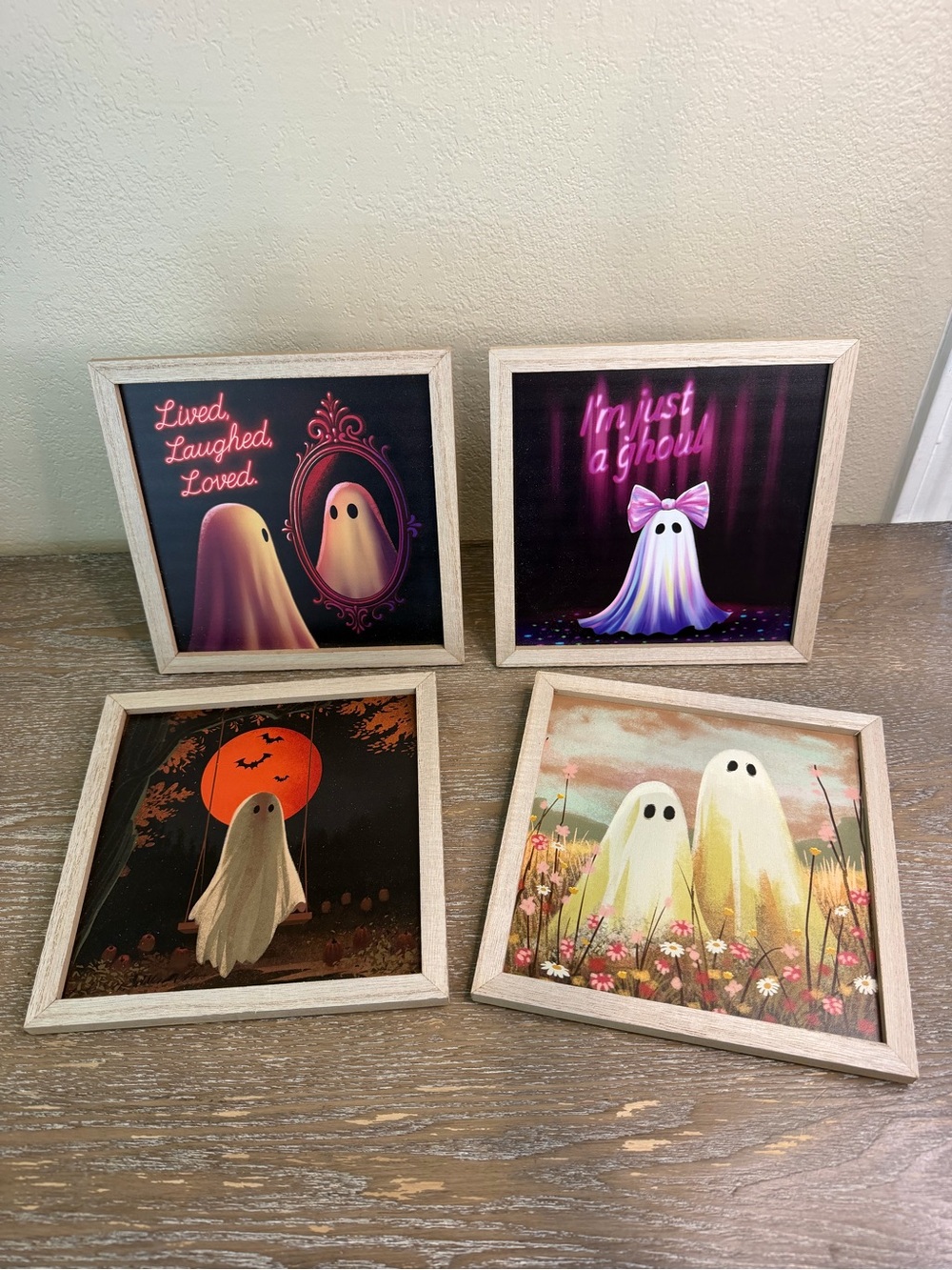 Target Bullseye Ghost Framed Wall Art Full Set of 4